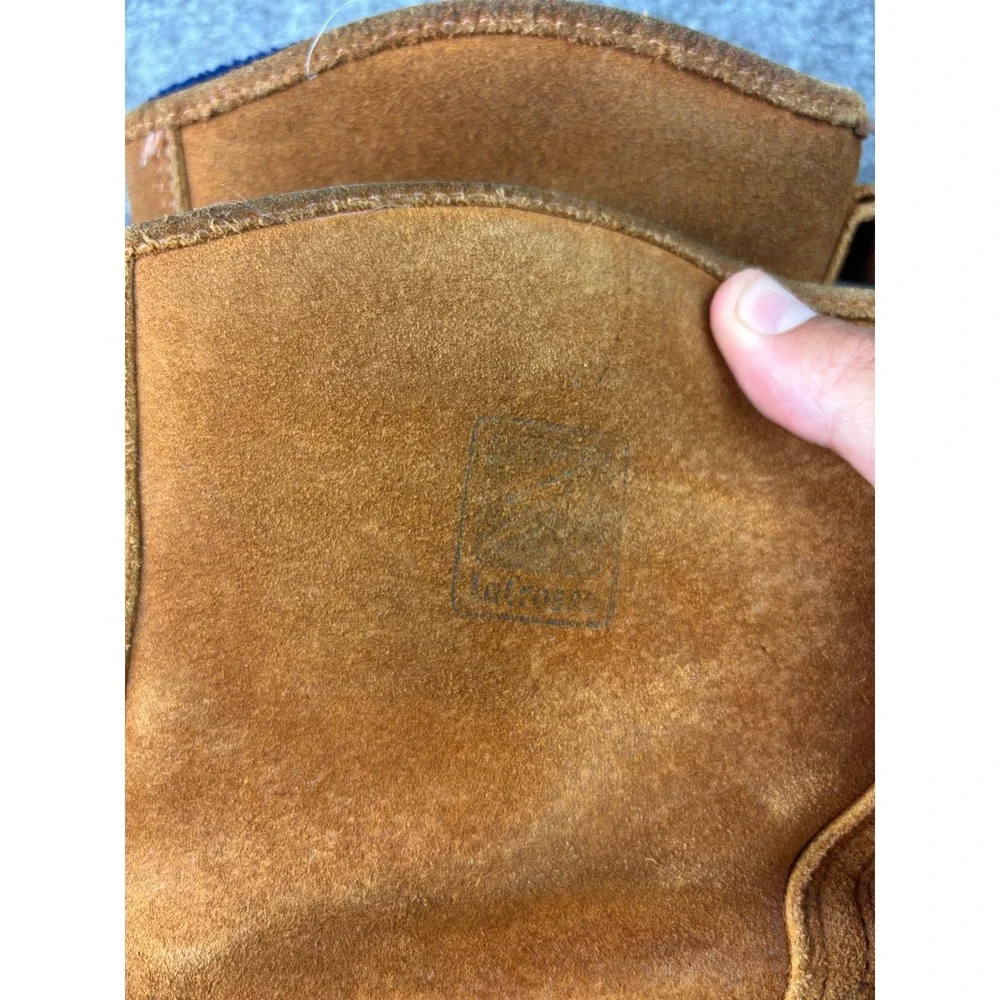 LaCrosse Duck‎ Boots Mens 11 Brown Navy Blue Suede Rubber Polartec Made in USA